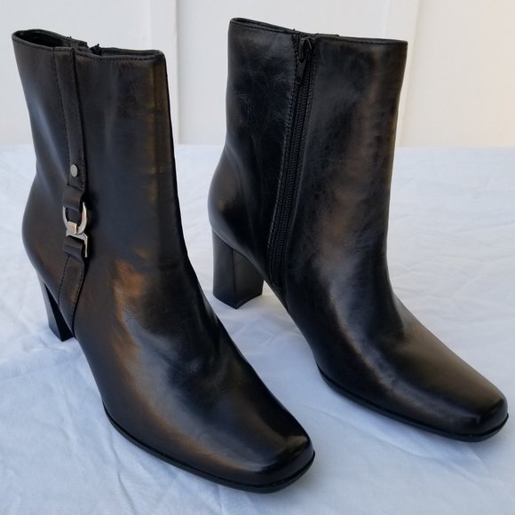 East 5th Women’s Leather Ankle Boots Black 8M - Picture 9 of 16